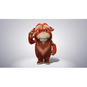 Fuzzy Troll (Rigged) 3D model